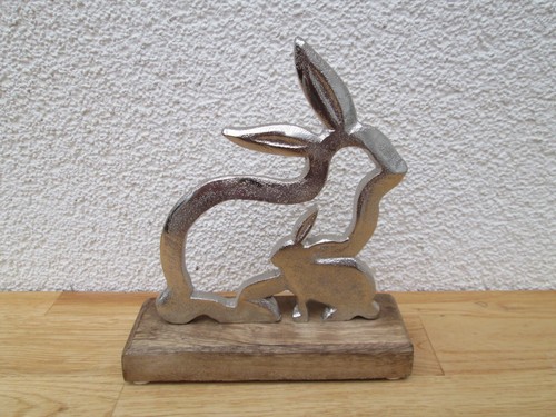 Aufsteller hase auf mangoholz - hase,