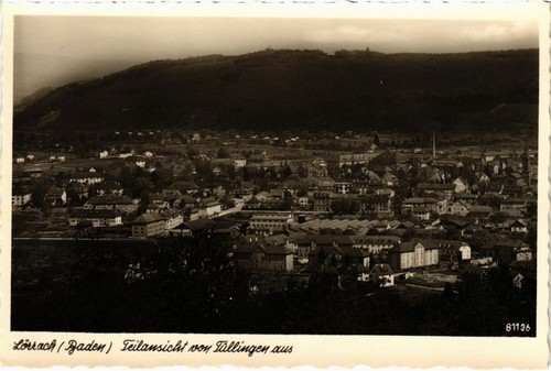 Cpa lorrach teilansicht - ak,