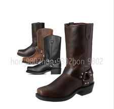 Bestickte Westernstiefel für Herren - Klassische Cowboystiefel mit Rundspitze