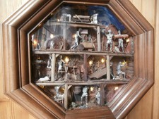 Miniaturbergwerk Eingericht  mit Beleuchtung Handarbeit Erzgeb. Volksk.