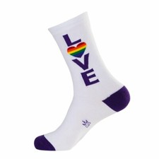 Gumball Poodle Liebe Regenbögen Neuheit Crew Socken - CVLVH