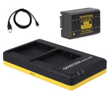 Dual-Ladegerät + Akku für Panasonic DMW-BMB9-E z.B. Lumix DC-FZ82D, DC-FZ83