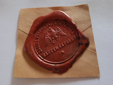 Militaria Antiker TOP Wachsabguss Kön.Preuss.Bez.-Kommando Hauptmeldeamt Lübeck