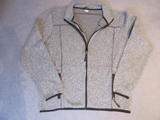 Fleece Sweatshirt Strick- Jacke Gr. M grau