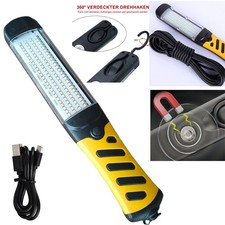 100 LEDS KFZ Arbeitsleuchte Akku Werkstattlampe Handlampe Stablampe Magnet Haken
