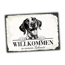 Hundeschild willkommen zuhause - hundeschild,