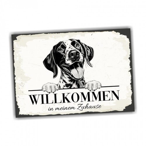 Hundeschild willkommen zuhause - hundeschild,