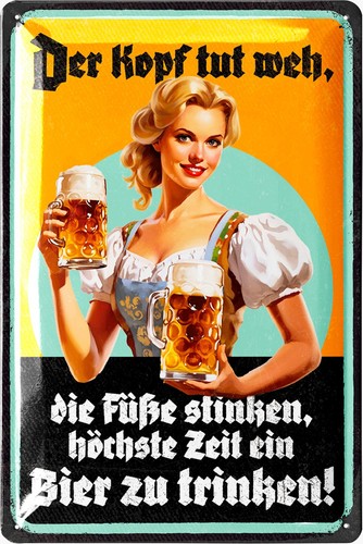 Blechschilder retro bier bar - retro,