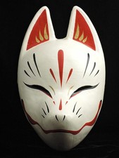 Komendo Vollgesicht handbemalt Japan Fuchs Maske Suzune Kitsune Party