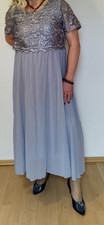 Spitzenkleid grau 44/46  XL 