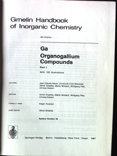 Gmelin handbook inorganic - gmelin,