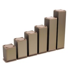 40x40 / ALU EDELSTAHL MATT Möbelfüße Sockelfüße Schrankfüße Tischbeine Fuße