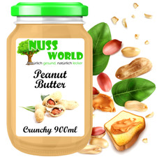 Erdnussbutter crunchy 900ml - erdnussbutter,