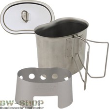 US FELDFLASCHENBECHER ARMY BECHER DECKEL STÄNDER OUTDOOR ARMEE KOCHER EDELSTAHL