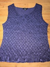 LUXUS PUR: Kriss gesmoktes Crash-Top 186133, L/XL, Blau, NEU * KLASSIKER