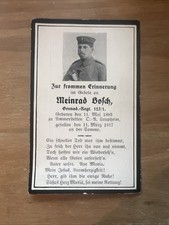 Sterbebild Würtbg. 123. Gren. Rgt. 1917