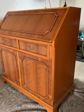 Kirschbaum Möbel Echtholz Sekretär, Glasvitrine, Sideboard, Stuhl