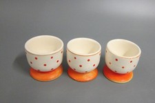Alte Eierbecher Villeroy & Boch  / Punkte orange