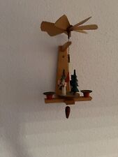 Holz Wandpyramide Nr. 35/2 von DREGENO Seiffen Erzgebirge – mit Kerzenengel