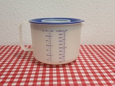 Tupperware * Candy * 2 L Meßbecher mit Spritzschutzdeckel blau
