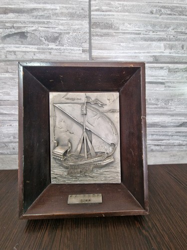 Zinn relief wandbild galeere - zinn-relief, "galeere