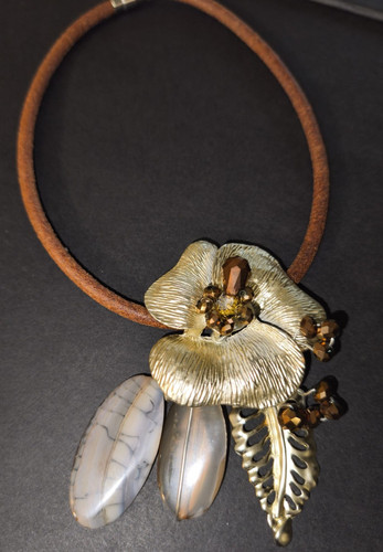 Modeschmuck collier braun - modeschmuck, collier,