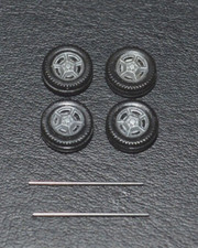 1:87 (H0) - Herpa 4 x Alu Räder für Opel mit Achse 7 mm / Achse 17 mm - Zubehör