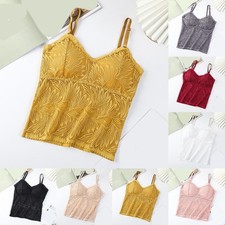 Mühelose Spitzen Camisole Weste für Damen mit Brustkissen für warme Tage