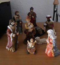 Äleres Krippenfigurenset - Weihnachtskrippe - 9-teilig - bis 10 cm hoch 