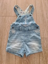 Baby Jeans Hose Shorts Latzhose, Gr. 86, kurz