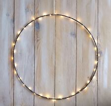LED Lichterkette Timer warmweiß Metall Ring Herz Stern silber gold schwarz Deko
