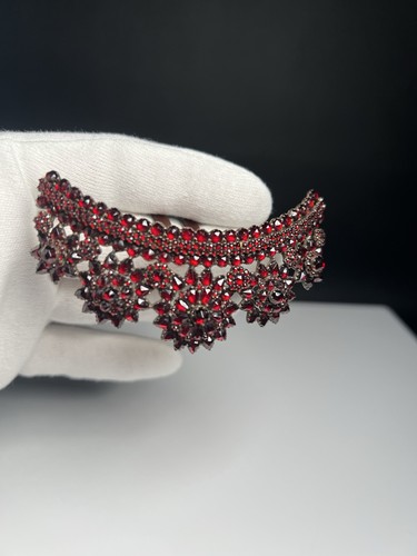 Antik schmuck haarforke granat - schmuck,