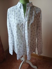 Bluse baumwolle weiß anker - bluse,