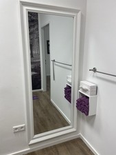 Wandspiegel, 180 X 78 cm, Holzramen In Weiß