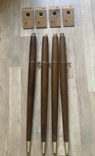 Set vintage holz messing - holz,
