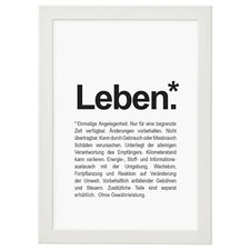 LEBEN Wandbild Kunstdruck Din