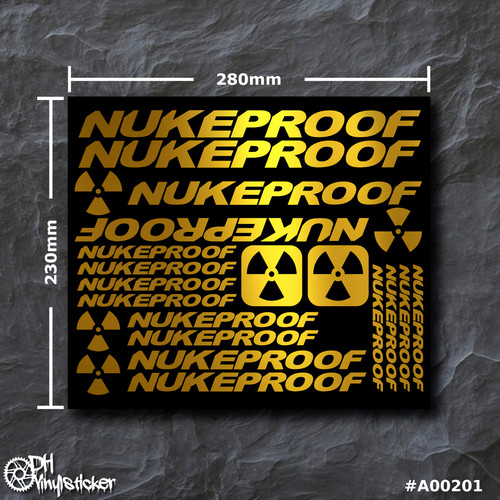 Nukeproof sticker gold - sticker,