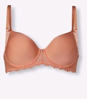 Viania Damen Schalen-BH mit Bügel Unterwäsche lachs Gr. 90 (Cup-F) NEU