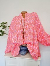 Italy Damen Bluse Neon Pink