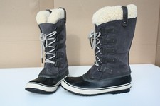 Sorel Caribou Damen Stiefel Lammfell Leder Naturkautschuk Wasserdicht Grau 40,5