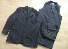 DESCH Herren Business 3 teiliger Anzug Gr XL/ Kurzgröße 27 grau