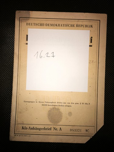 Ddr anhänger kfz - anhänger,