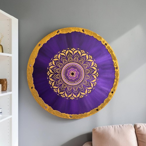 Rundes mandala wandbild - rundes, mit