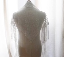 *CHEROKEE COOL WEISS SPITZE NETZ GEHÄKELT SCHULTER SCHAL SCHULTERZUCKEN STOLA HOCHZEIT ABEND