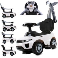 Rutschauto mit Stange Kinderfahrzeug Rutscher Sport car weiß Sun Baby