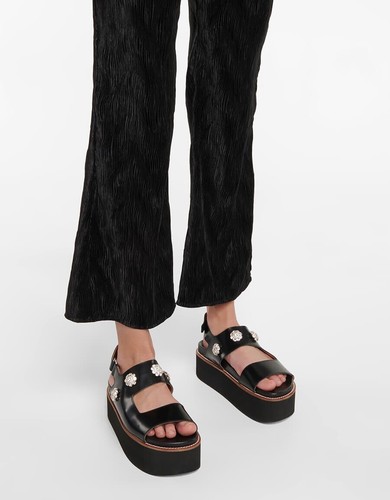 Ganni schwarz echtleder - ganni, schuhe