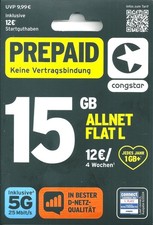 Congstar Prepaid 15 GB ALLNET