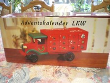 Adventkalender, Weihnachten LKW / Auto aus Holz  zum selbst Befüllen gebr.