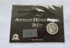 2009 20c 1966 Australian Decimal Pattern Silver Proof Coin 