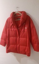 Tolle Winterjacke mit echten Gänsefedern in Rot, 36